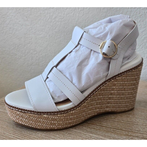 Cole Haan Cloud Feel All Day Wedge 75 Sandals Women’s Size 8 B New In Box White - Picture 2 of 4